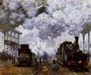 Claude Monet The Gare Saint-Lazare Arrival of a Train France oil painting artist